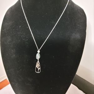 🇨🇦Artisan Sterling silver filigree and blue stone necklace